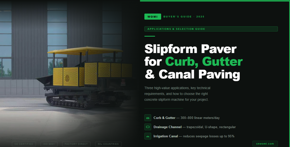 Slipform Paver for Curb, Gutter & Canal Paving – Applications & Buyer's Guide 2026